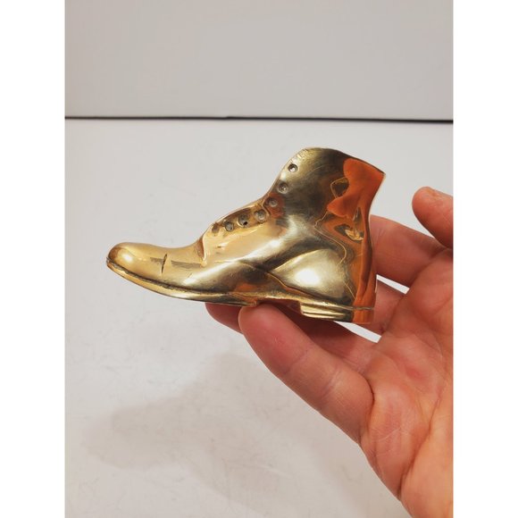 Heel Boot design sculpture / vase / / statue || heavy solid brass boot / solid - Picture 9 of 10